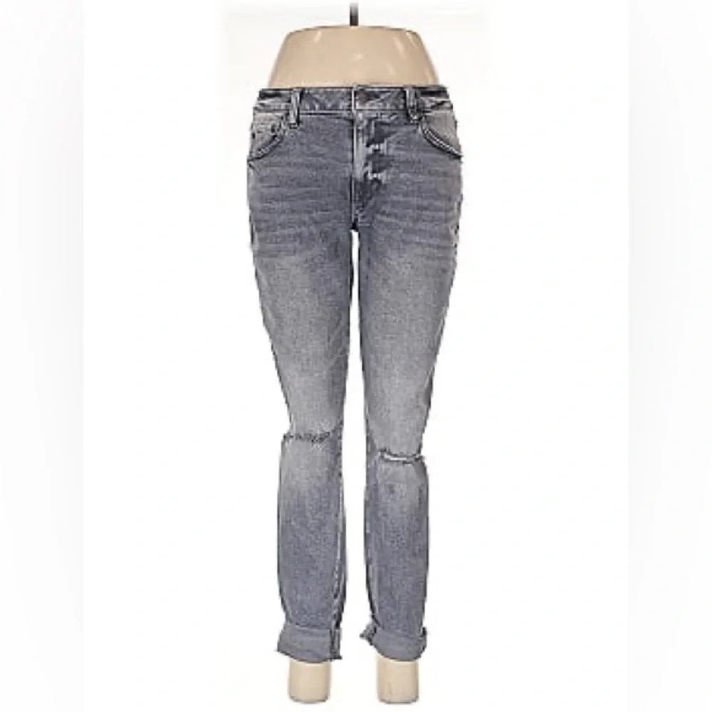 🔥CABI Women’s High Skinny Distressed Grey Jeans Grudge Cotton Blend Size 12 - Picture 2 of 8